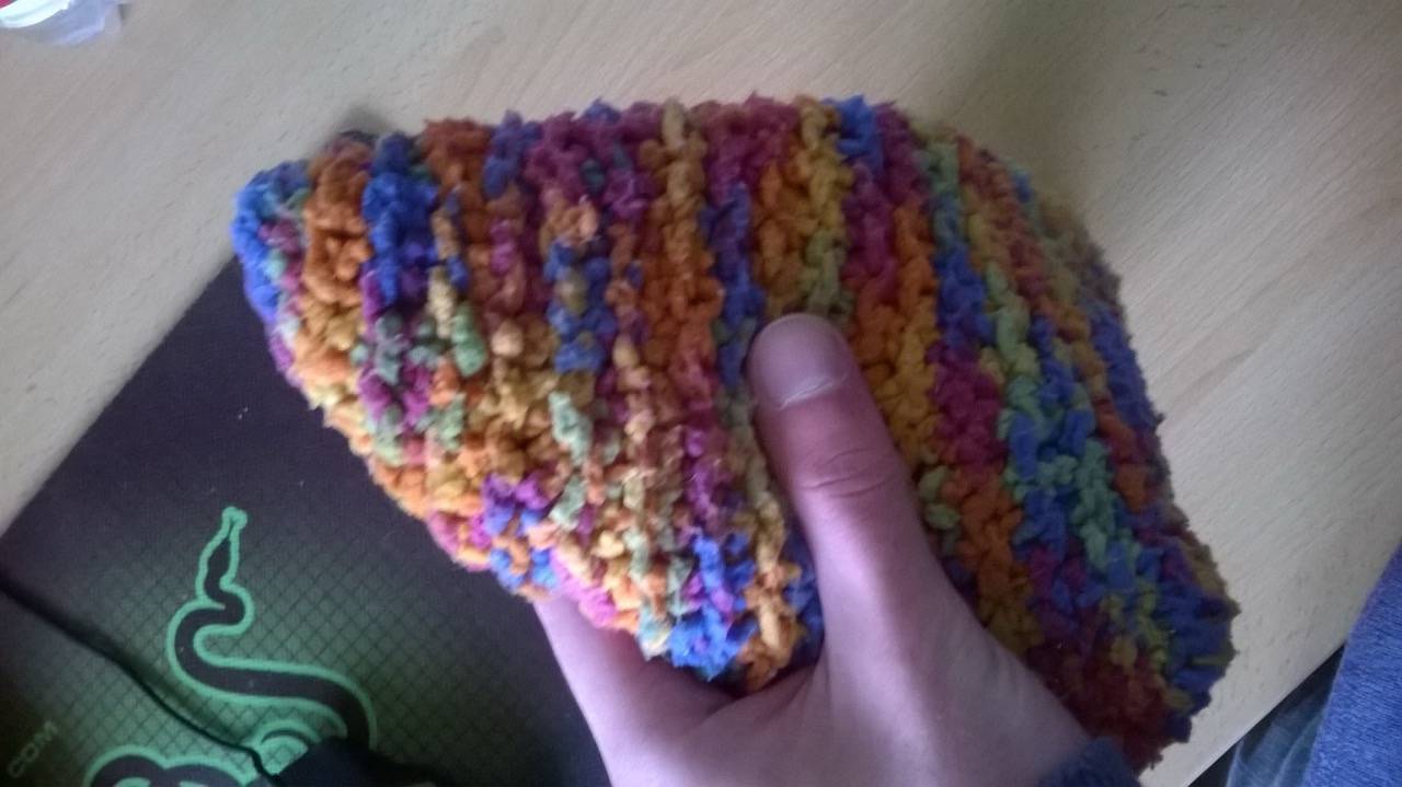 Self-crocheted hat