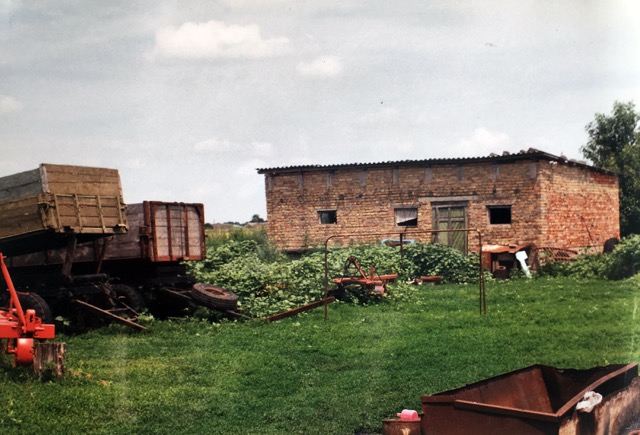 Barns and trailers in Kharkovskiy, Russia 2002