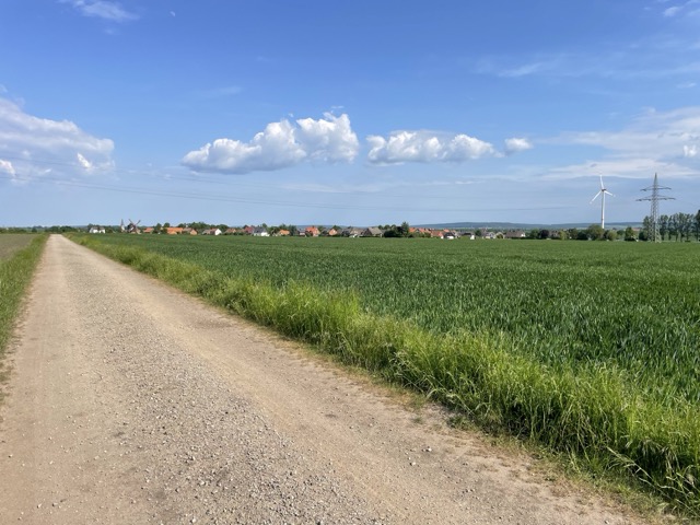 Power line in Borsum by the dirt road